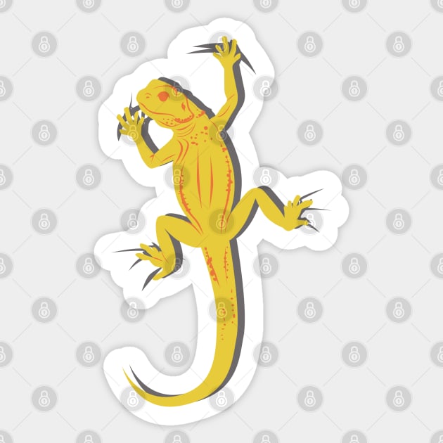 Yellow Lizard Sticker by SakuraDragon